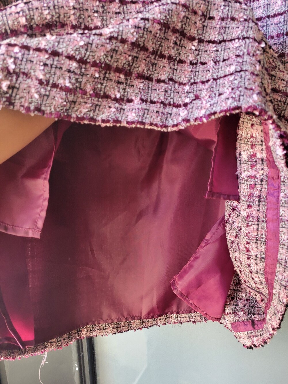 Judith Hart Collection Pink Tweed A Line Skirt Size 14 Zipper NWT Retail $59.00 - Picture 3 of 11
